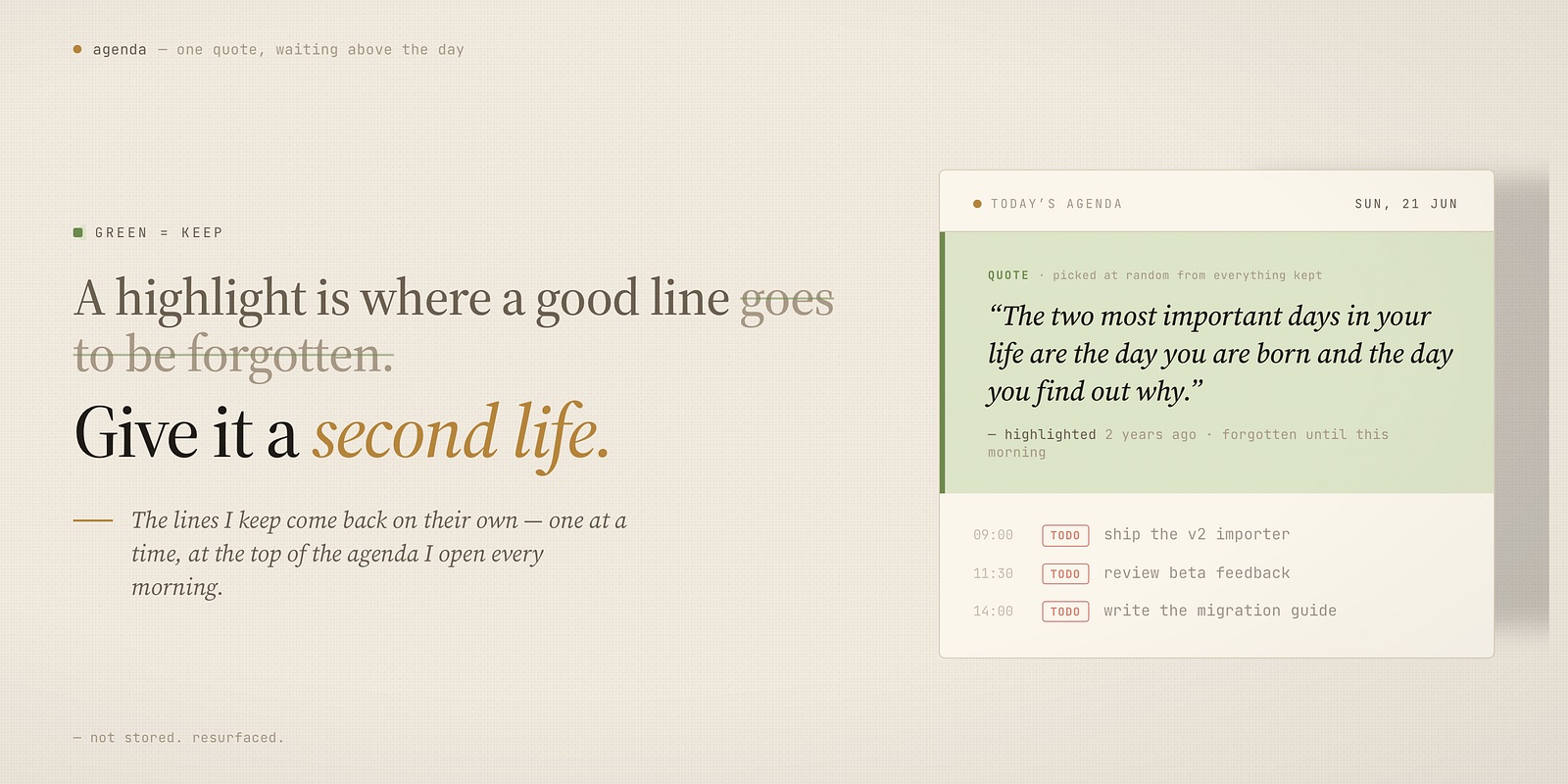 A Second Life for My Quotes, in Plain Text
