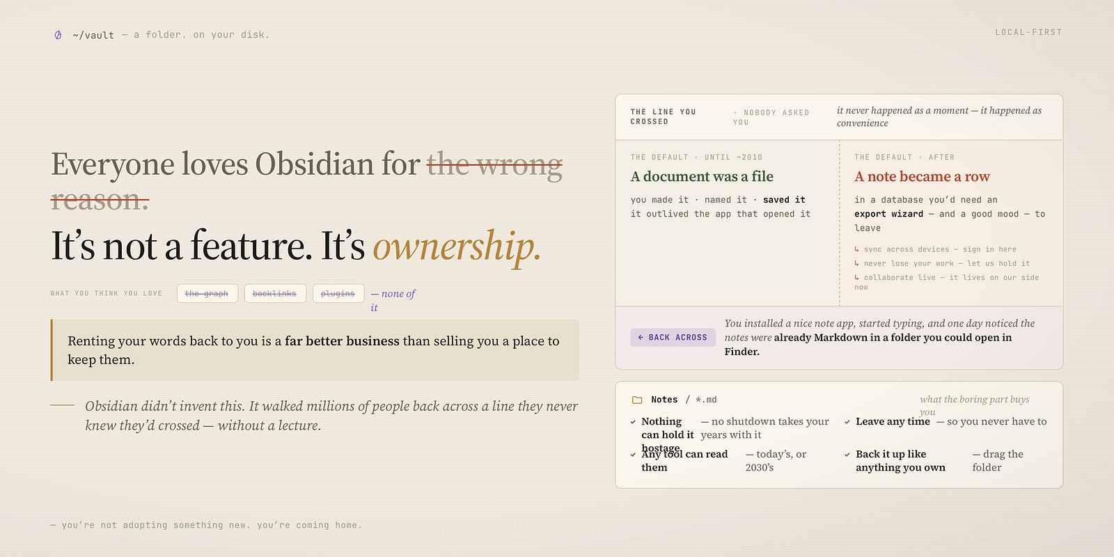 Everyone Loves Obsidian for the Wrong Reason. So…