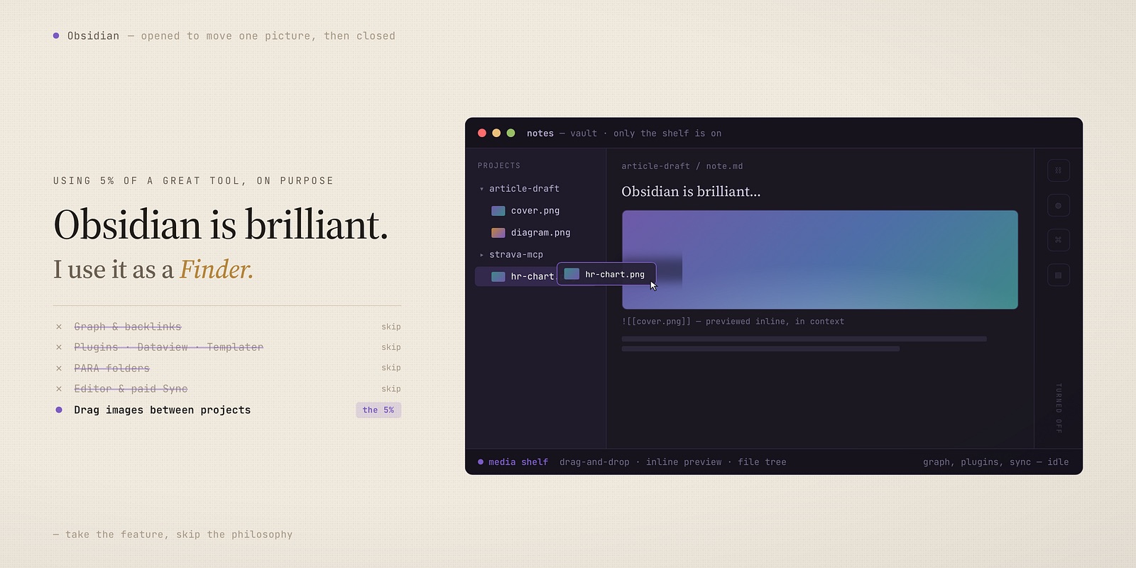 Obsidian Is Brilliant. I Use It as a Finder.